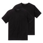 Schiesser American T-Shirt Rundhals - 008150 - 2er Pack (XL  Schwarz)