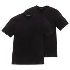 Schiesser American T-Shirt V-Ausschnitt - 008151 - 2er Pack (3XL  Schwarz)