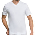Schiesser American T-Shirt V-Ausschnitt - 008151 - 2er Pack (S  Weiß)