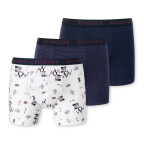 Schiesser - Kids Boys - 95/5 Organic Cotton - Shorts / Pants - 3er Pack (92  Dunkelblau gemustert)
