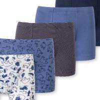 Schiesser - Kids Boys -95/5 Organic Cotton - Shorts / Pants - 5er Pack (116  Blau gemustert)