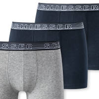 Schiesser - Teens Boys - 95/5 Organic Cotton - Shorts / Pants - 3er Pack (176  Grau/Blau)