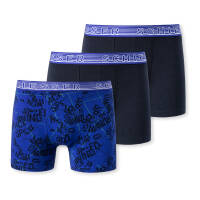 Schiesser - Teens Boys - 95/5 Organic Cotton - Shorts / Pants - 3er Pack (164  Blau gemustert)