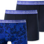Schiesser - Teens Boys - 95/5 Organic Cotton - Shorts / Pants - 3er Pack (176  Blau gemustert)