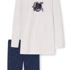 Schiesser - Kids Girls - Horse World Organic Cotton - Schlafanzug Langarm (128  Beige-Melange)