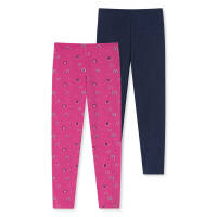 Schiesser - Kids Girls -95/5 Organic Cotton - Leggings - 2er Pack (92  Pink/Blau)