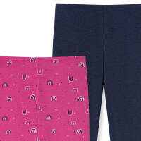 Schiesser - Kids Girls -95/5 Organic Cotton - Leggings - 2er Pack (140  Pink/Blau)