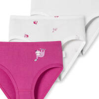 Schiesser - Kids Girls - Feinripp - Organic Cotton - Hüftslip - 3er Pack (98  Pink/Weiß)