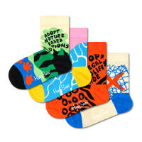 Happy Socks - Kids WWF Geschenk Box - 4 Paar (0-12M  Mehrfarbig)
