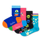 Happy Socks - Kids Space Geschenk Box - 4 Paar (0-12M  Mehrfarbig)