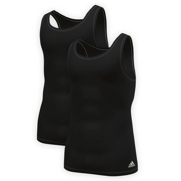 29,95 € - Active Adidas Pac, Tanktop Unterhemd - Stripes 3 Flex Cotton / 2er -