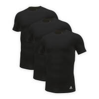 Adidas - Active Core Cotton - Unterhemd / Shirt Kurzarm - 3er Pack (M  Schwarz)