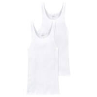 Schiesser Cotton Essentials Doppelripp Unterhemd - 205172 - 2er Pack (5  Weiß)