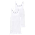 Schiesser Cotton Essentials Doppelripp Unterhemd - 205172 - 2er Pack (6  Weiß)