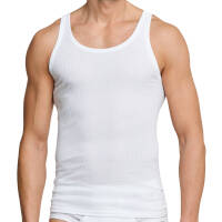 Schiesser Cotton Essentials Doppelripp Unterhemd - 205172 - 2er Pack (9  Weiß)