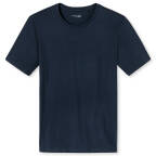 Schiesser - Mix & Relax Basic - Schlafanzug T-Shirt rundhals - 163832 (48  Dunkelblau)