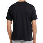 Schiesser - Mix & Relax Basic - Schlafanzug T-Shirt mit Knopfleiste - 163831 (56  Schwarz)