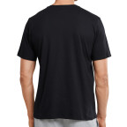 Schiesser - Mix & Relax Basic - Schlafanzug T-Shirt mit Knopfleiste - 163831 (58  Schwarz)