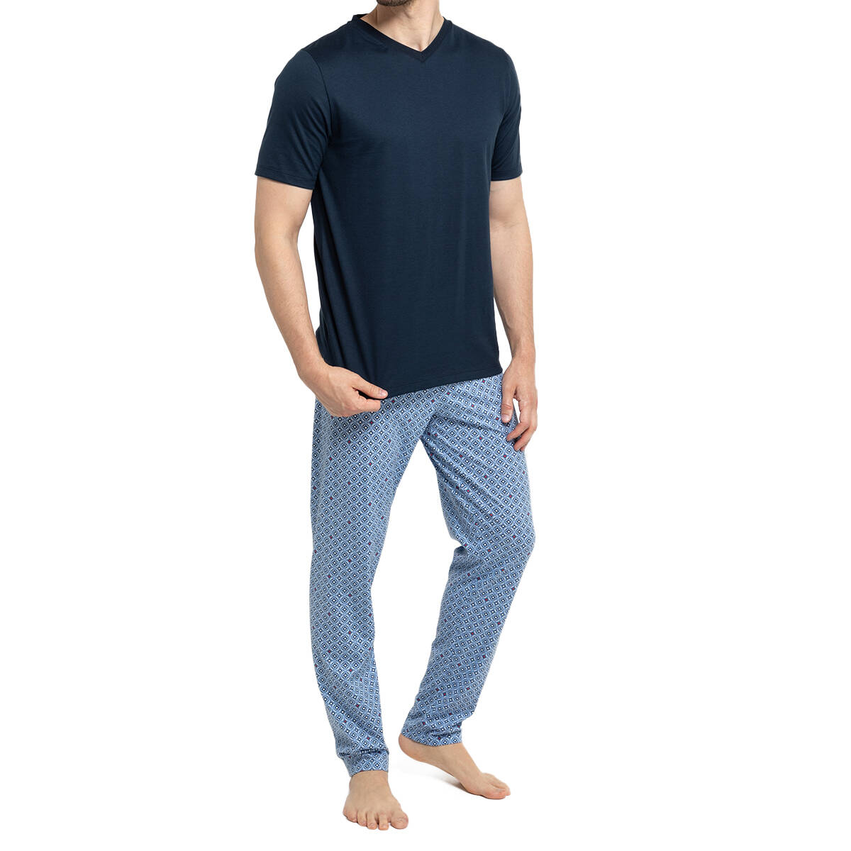 Seidensticker - Herren Schlafanzug lang - Single Jersey - kurzarm, 79,95 €