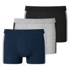Schiesser - 95/5 Stretch - Shorts / Pants - 173816 - 3er Pack (7  Grau / Schwarz / Blau)
