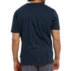 Ammann - Organic Cotton - Mix & Match - Schlafanzug-Shirt mit V-Ausschnitt kurzarm (5XL  Dunkelblau)