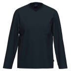 Ammann - Organic Cotton - Mix & Match - Schlafanzug-Shirt mit V-Ausschnitt langarm (XXL  Dunkelblau)