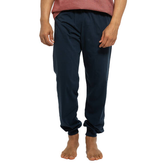 Ammann - Organic Cotton - Mix & Match - Schlafanzug-Hose mit Bündchen lang (XL  Dunkelblau)