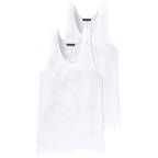 Schiesser Cotton Essentials Authentic Unterhemd -103401 - 2er Pack (7  Weiß)