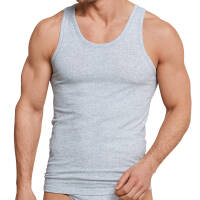 Schiesser Cotton Essentials Authentic Unterhemd -103401 - 2er Pack (7  Grau-melange)