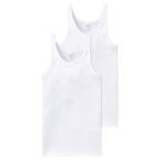 Schiesser Cotton Essentials Feinripp Unterhemd - 205144 - 2er Pack (6  Weiß)