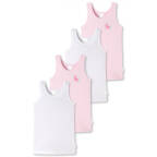Schiesser - Kids Girls - Feinripp Organic Cotton - Unterhemd - 4er Spar-Pack