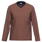 Ammann - Organic Cotton - Mix & Match - Schlafanzug-Shirt mit V-Ausschnitt langarm
