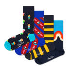 Happy Socks - Navy Geschenk Box - 4 Paar